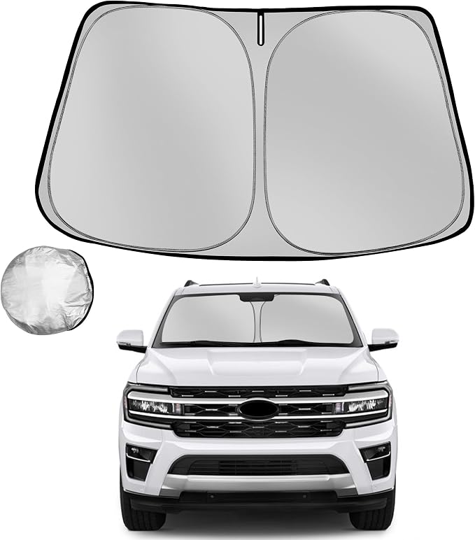 Windshield Sun Shade for 2018-2025 Ford Expedition Foldable Sun Sunshade for by Fonowka