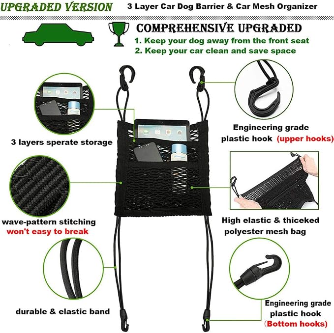 DYKESON Pet Barrier Dog Car Net Barrier - Image 5