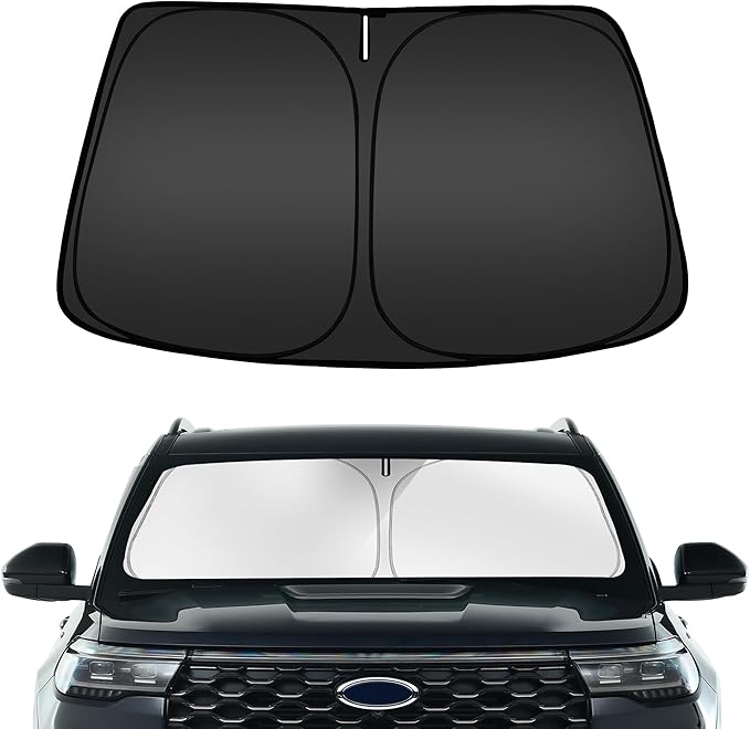 ARISMOTOR Windshield Sun Shade for Ford Explorer 2020-2025, Custom Fit Foldable by ARISMOTOR