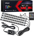 Nilight 48 LEDs DC 5V Multicolor Music Car Strip Light Under Dash Lighting Kit by Nilight