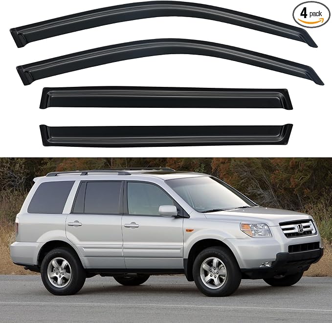 Window Visors Rain Guards Shield by YQAUTEC