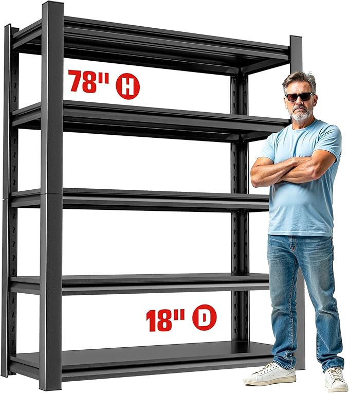 Utility Shelf Organizer – 5 Shelf Heavy Duty Shelving Unit by OLLRRACT