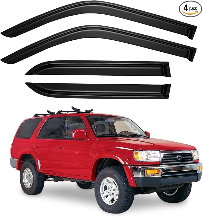 Window Visors Rain Guards for 1996-2002 Toyota 4Runner, Out-Channel Window Vent by YQAUTEC