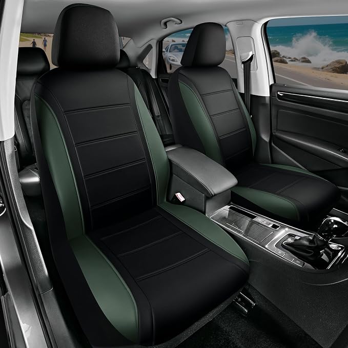 Road Comforts Leather Seat Covers, Breathable Car Seat Covers Front Seat - Image 2