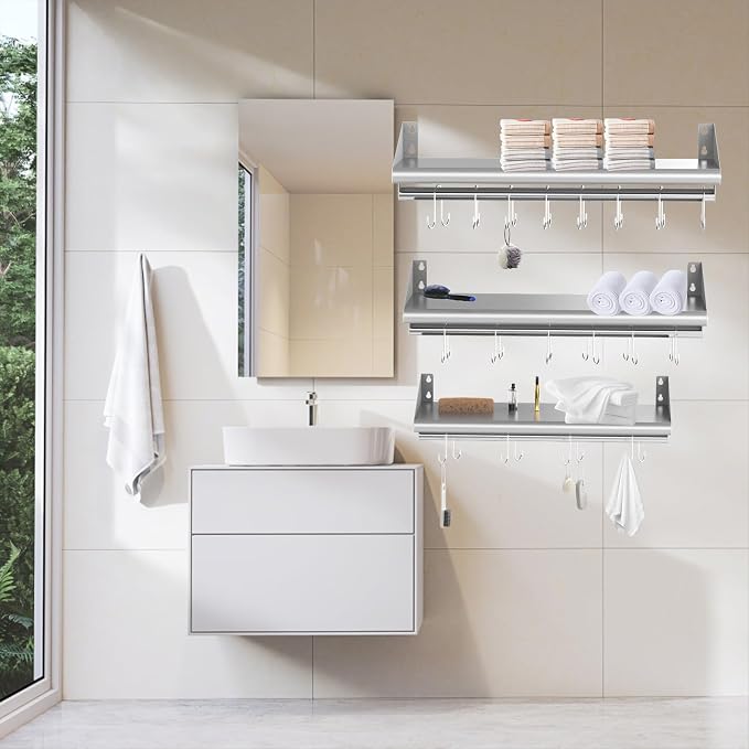 Skyflame 12" x 24" Stainless Steel Shelf - Image 7