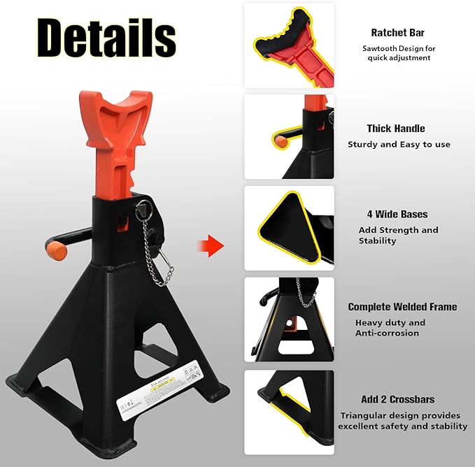 Upgraded Jack Stands 3 Ton - Image 3
