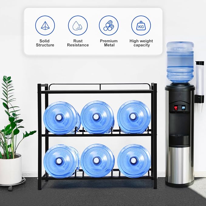 5 Gallon Water Bottle Holder 6-Tray 3/5 Gallon Water Jug Rack - Image 6