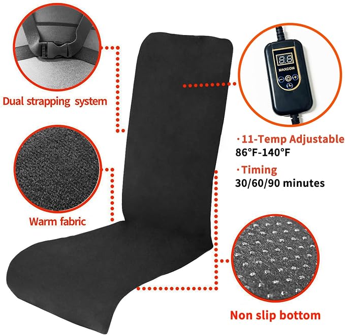 Foldable & Washable Fabric Heated Seat Cushion - Image 2