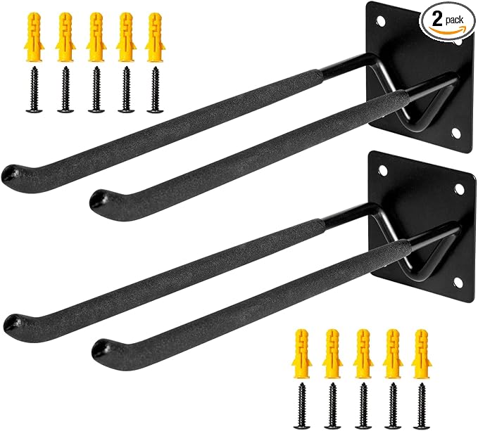 Garage Hook Hangers 2 Pcs, Shovel Holder Wall Mount, Rake Racks, Upgraded by Gocenyi