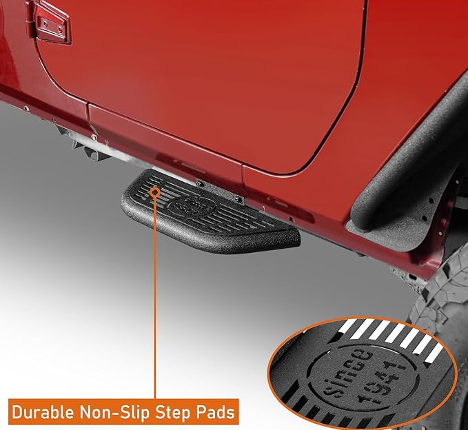 u-Box JK Running Boards 2-Door Side Hoop Door Steps - Image 3