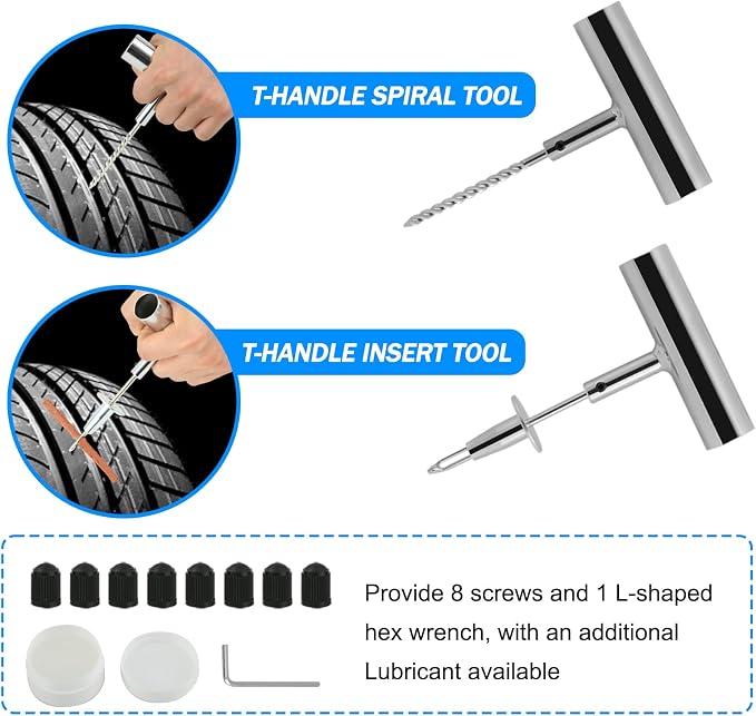 Tire Repair Kit, Tire Inflator Portable Air Compressor, Heavy Duty Flat Tire - Image 5
