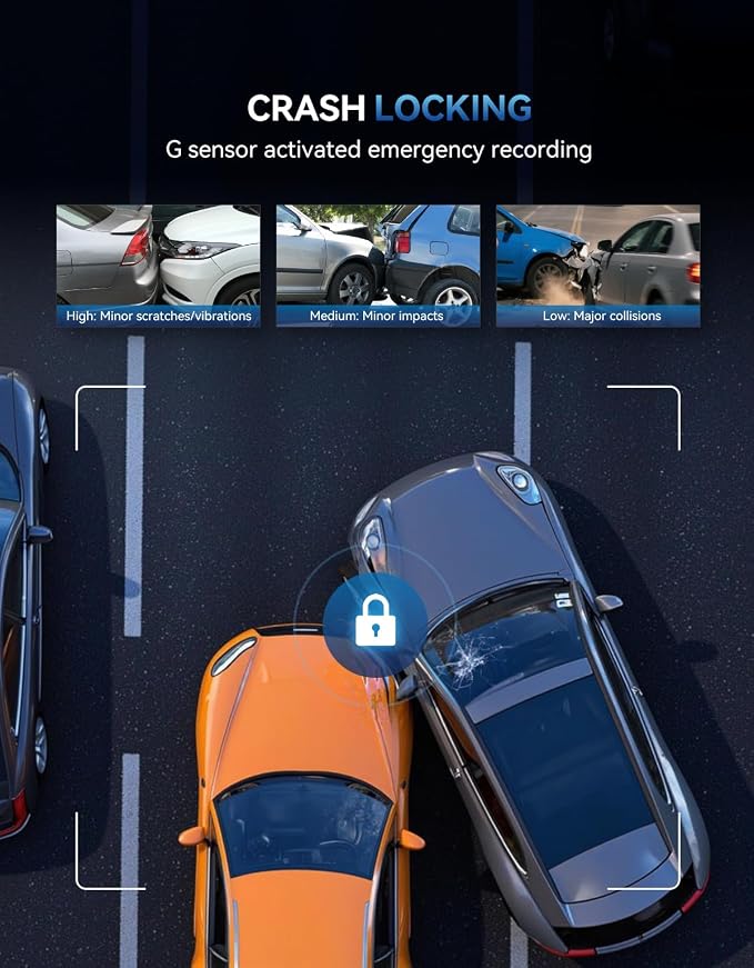 TECXLERON Dash Cam Front and Rear, 4K Dual Dash Cam, Dash Camera - Image 8