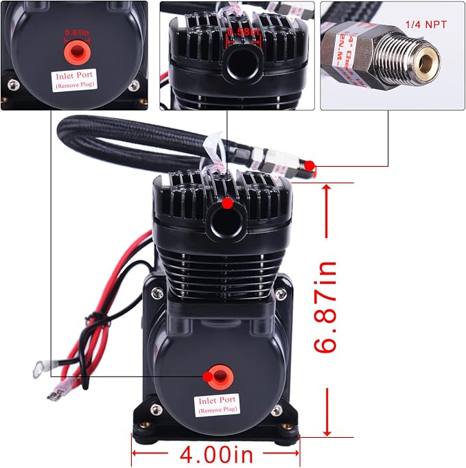 3 Gallon Air Tank with 200PSI Air Compressor - Image 5