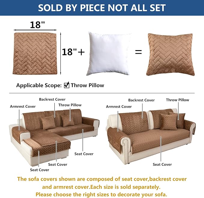 Eismodra Throw Pillows, Couch Cover, Sofa Cover, Sectional Couch Covers - Image 5