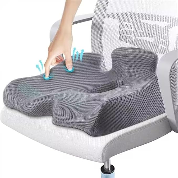Benazcap Memory Seat Cushion for Office Chair Sciatica & Back Pain Relief by Benazcap