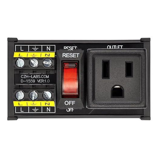 DIN Rail Mount AC 120V NEMA 5-15R Single Receptacle Outlet Power Strip Module by OONO