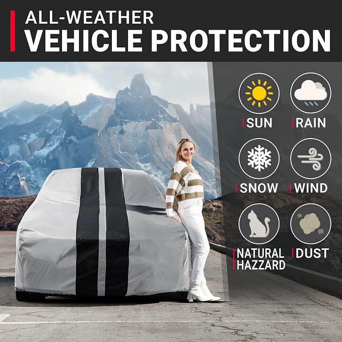 iCarCover Custom Car Cover for Pontiac Lemans Wagon Waterproof All-Weather Rain - Image 2