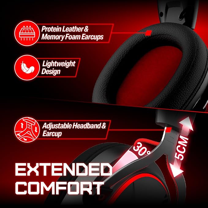 OXS Storm G2 Wireless Gaming Headsets, 7.1 Virtual Surround Sound, 3 EQ Modes - Image 7