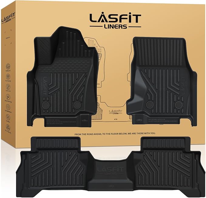LASFIT Floor Mats for Toyota Tacoma 2024 2025 Double Cab All Weather Floor by LASFIT
