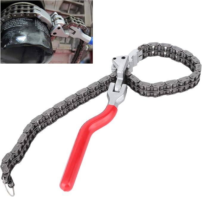 Oil Filter Wrench, Acouto Chain Wrench Spanner 13.8in Long Handle Adjustable - Image 5