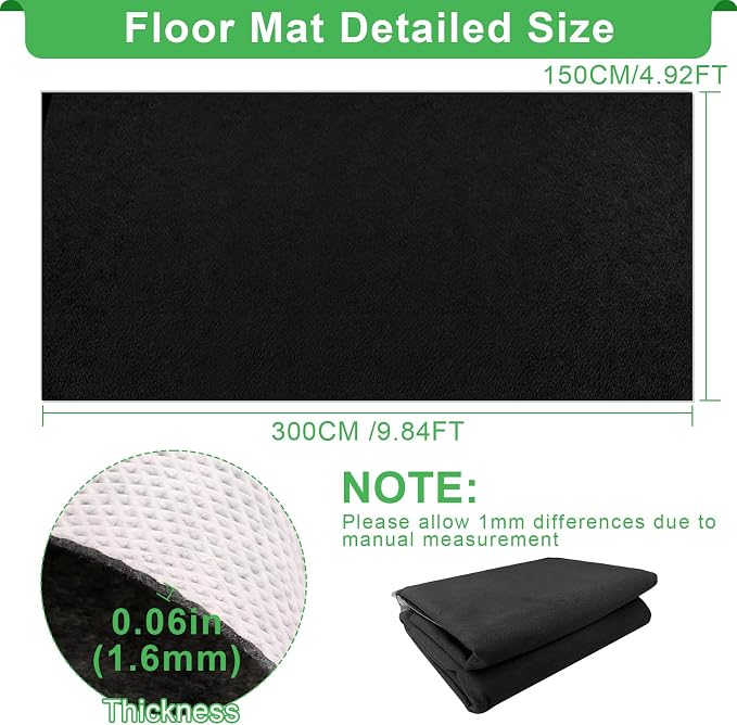Golf Cart Parking Mat 9.84 ft. x 4.92 ft, 1.6MM Thickened Oil Absorbent - Image 4