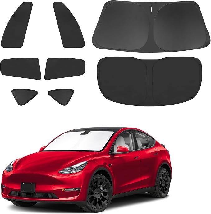 TINGLU Window Shades for Tesla Model Y Juniper 2025 Accessories Car Side Full by TINGLU