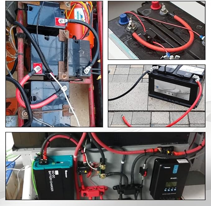 A ABIGAIL 2 AWG Battery Cables 2 Gauge Pure Copper Battery Inverter Cables - Image 6
