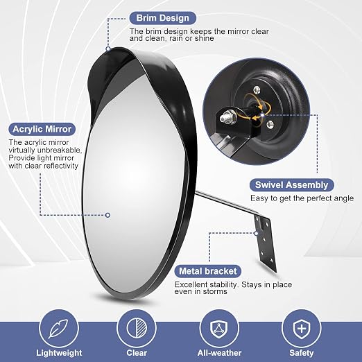 moveland 18 Inch Convex Security Mirror - Image 5