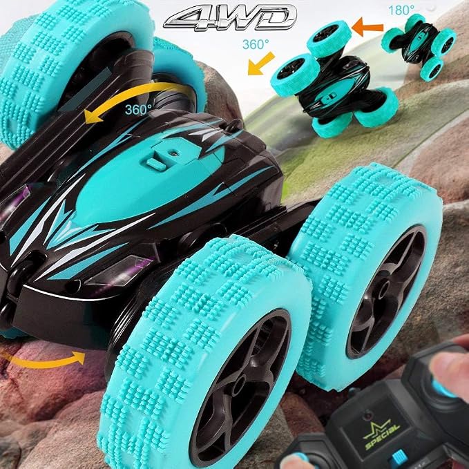 Remote Control Car: Double Sided 360°Rotating 4WD RC Cars 2.4GHz Electric Race - Image 3