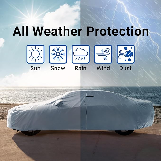 iCarCover Custom Car Cover for 2006-2025 Dodge Charger SXT, Scat Pack, SRT8 - Image 9