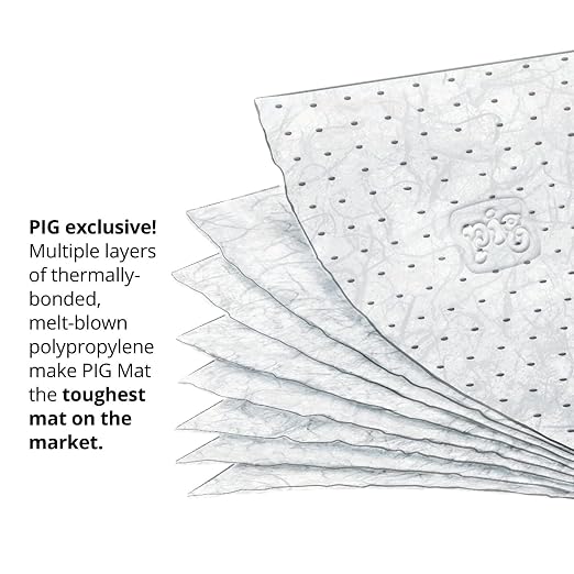 PIG Oil-Only Absorbent Mat Roll | Absorbs 20.1 gal per roll | 30" W x 150' L | - Image 7