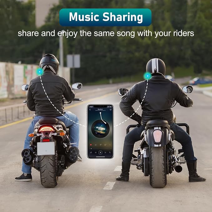 TK-X4 Motorcycle Bluetooth Headset, 6 Riders 2000m Helmet Group Intercom - Image 4