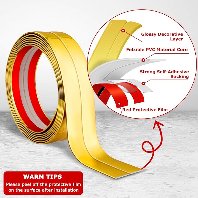 Flexible Peel and Stick Wall Trim - Image 3