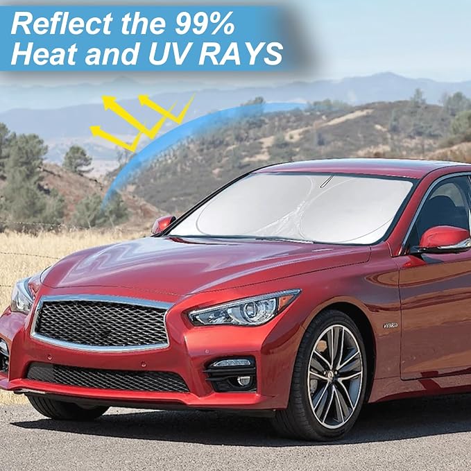 Custom Fit Infiniti Q50 Windshield Sunshade - Image 2