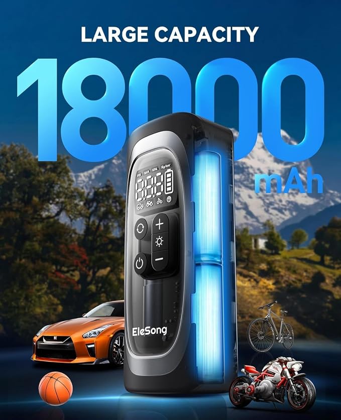 Tire Inflator Portable Air Compressor, 150PSI Air Pump - Image 5