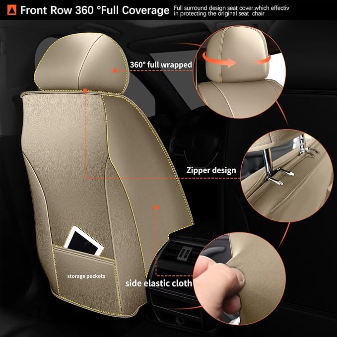 2 Front Seat Covers Fit for Toyota Camry 2012-2023 2024 2025: Car Seat Covers - Image 2