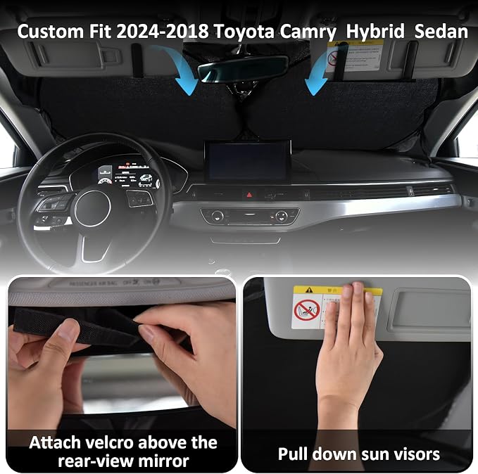 INSAUTO Windshield Sun Shades Custom Fit - Image 3