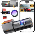 Dash Cam Front and Rear 4K, Built-in 5GHz WiFi by POYBPCY