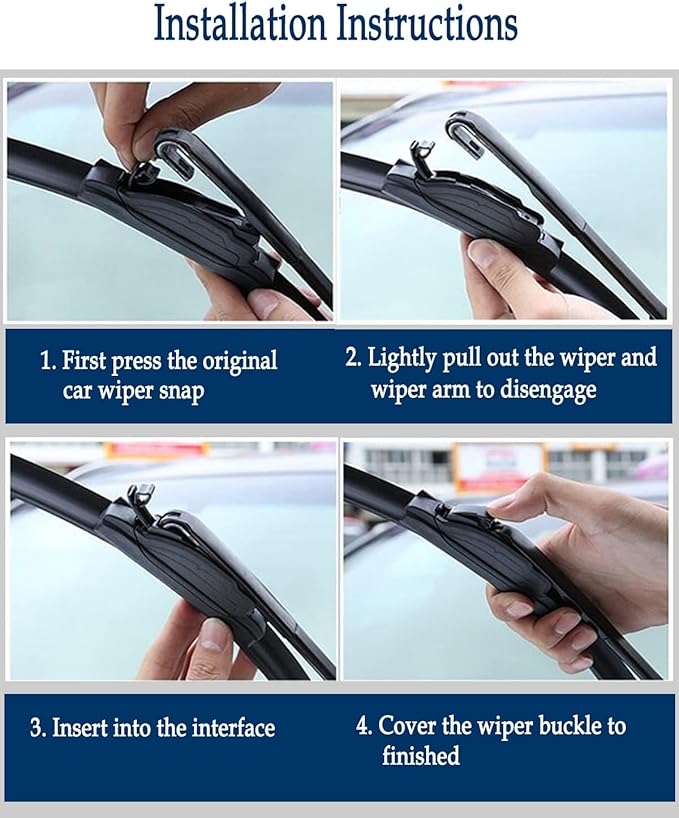 3 Wipers Set for Chrysler Town & Country 2008-2016, Dodge Grand Caravan - Image 7