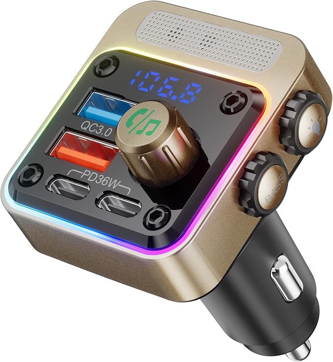 Nulaxy 54W Bluetooth 5.3 Car Adapter by Nulaxy