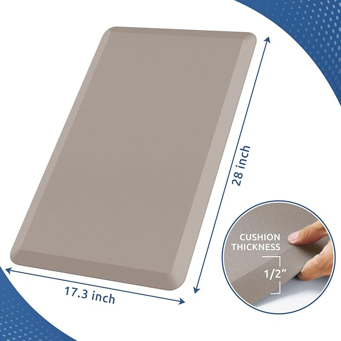 KitchenClouds Kitchen Mat Cushioned Anti Fatigue Rug 17.3"x28" Waterproof Non - Image 2
