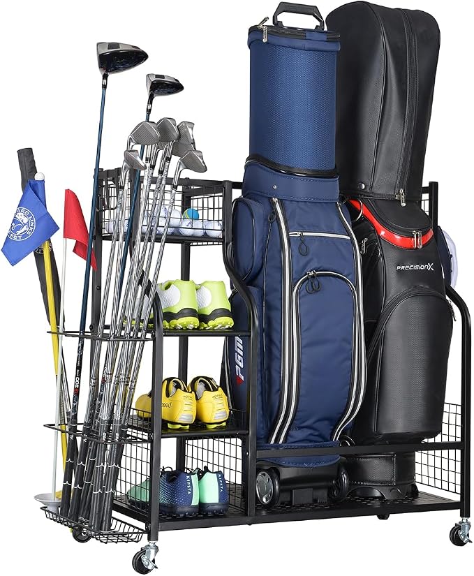 SNAIL Golf Bag Garage Storage Organizer Extra Large Size Golf Bag Rack Stand by SNAIL