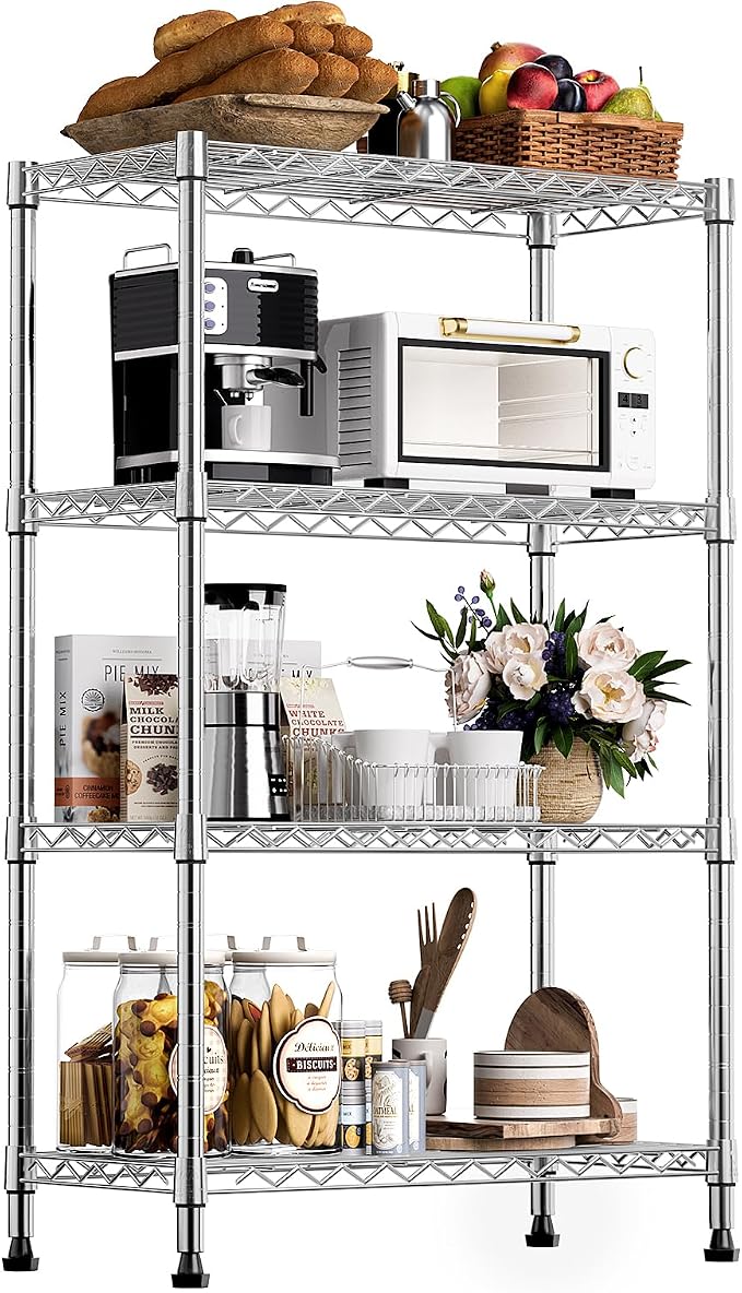 1000 lbs Storage Shelving Steel Heavy Duty 4-Tier Utility Shelving Unit Steel by MEIGAOPLASTICANDMETALHKCOLIMITED