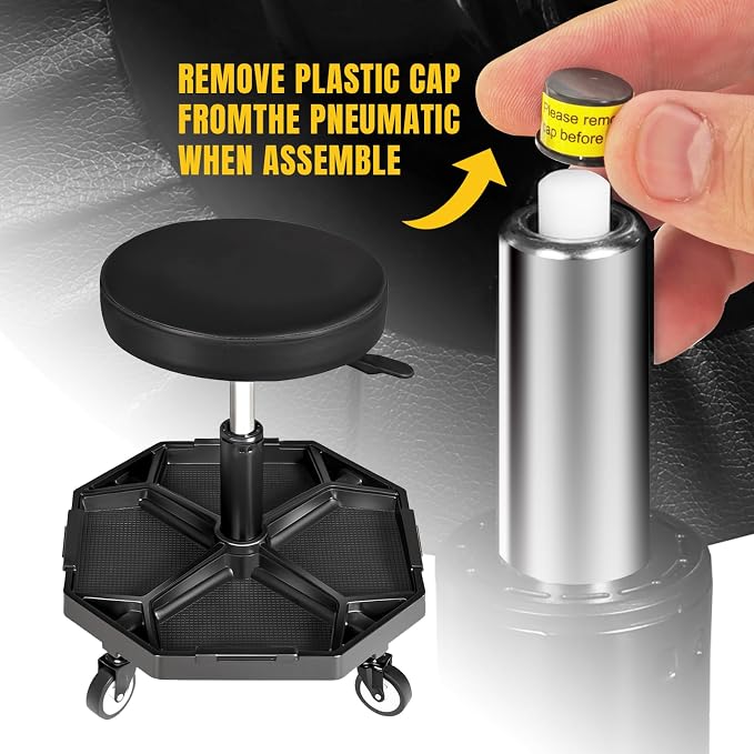 YELLOW JACKET Rolling Garage Seat - Image 6