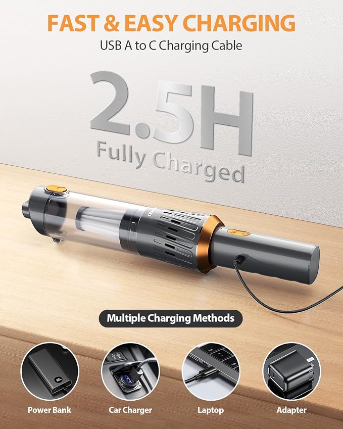 Handheld Vacuum Cordless 15000PA Car Vacuum 3-in-1 Hand Held Vacuums 1.1 Pounds - Image 6