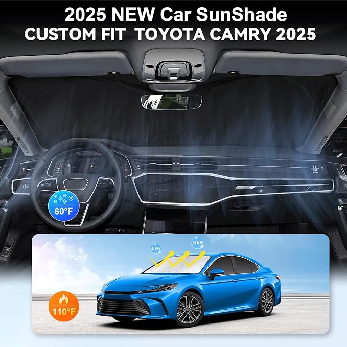 Sunshade for 2025 2026 Camry LE XLE Hybrid SE XSE Sedan Summer Interior - Image 4