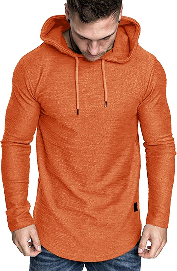 Lexiart Mens Fashion Athletic Hoodies Sport Sweatshirt Solid Color Fleece - Image 3
