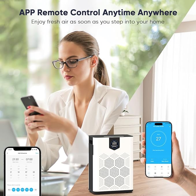 Smart Wifi Air Purifiers for Home Large Room Up to 3000 Ft², DAYETTE Air Cleaner - Image 5