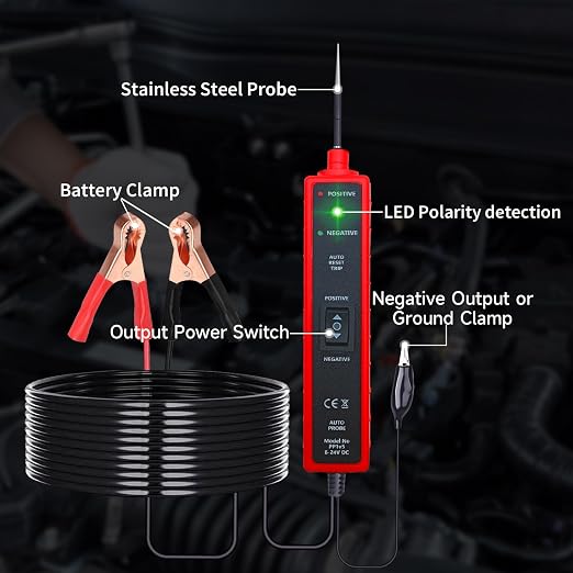 Automotive Car Circuit Tester 12V 24V DC Power Probe Tester - Image 2