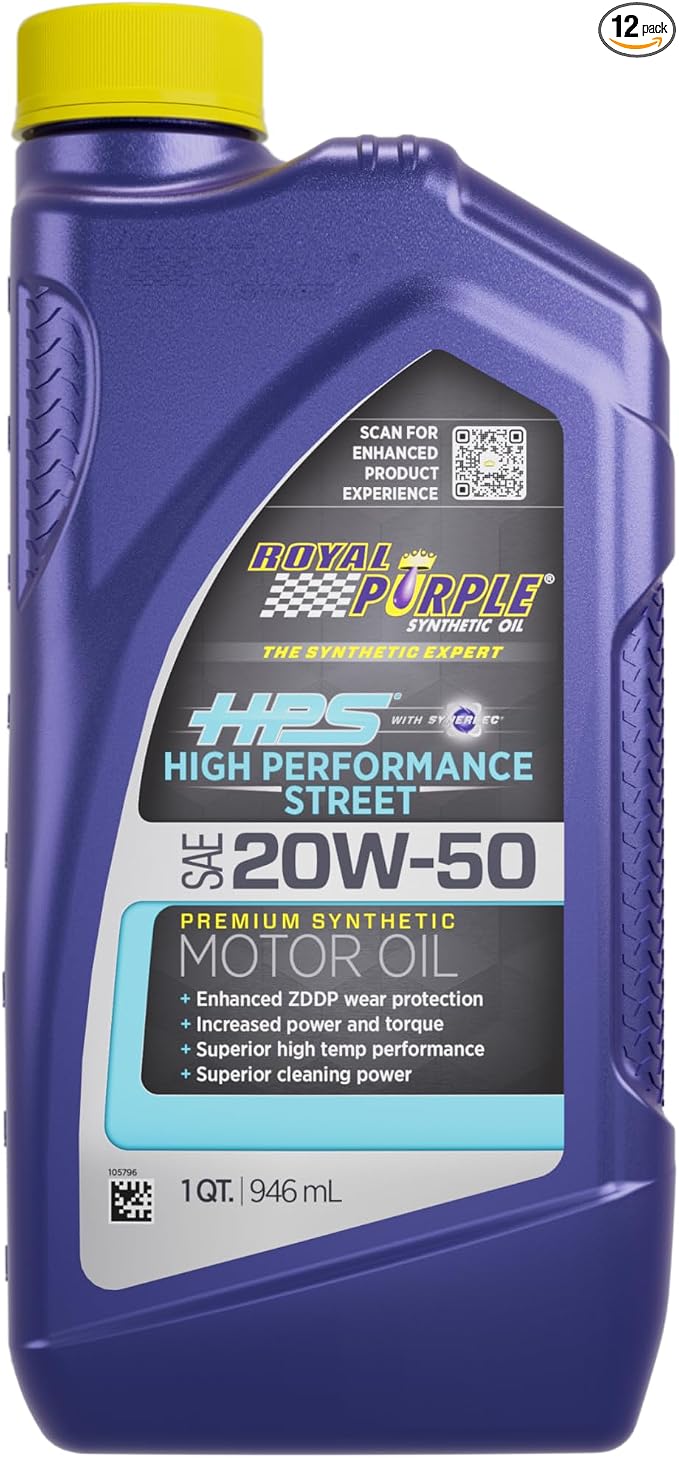 Royal Purple Motor Oil, HPS High Performance Street, High Zinc, 1 qt Bottle by RoyalPurple